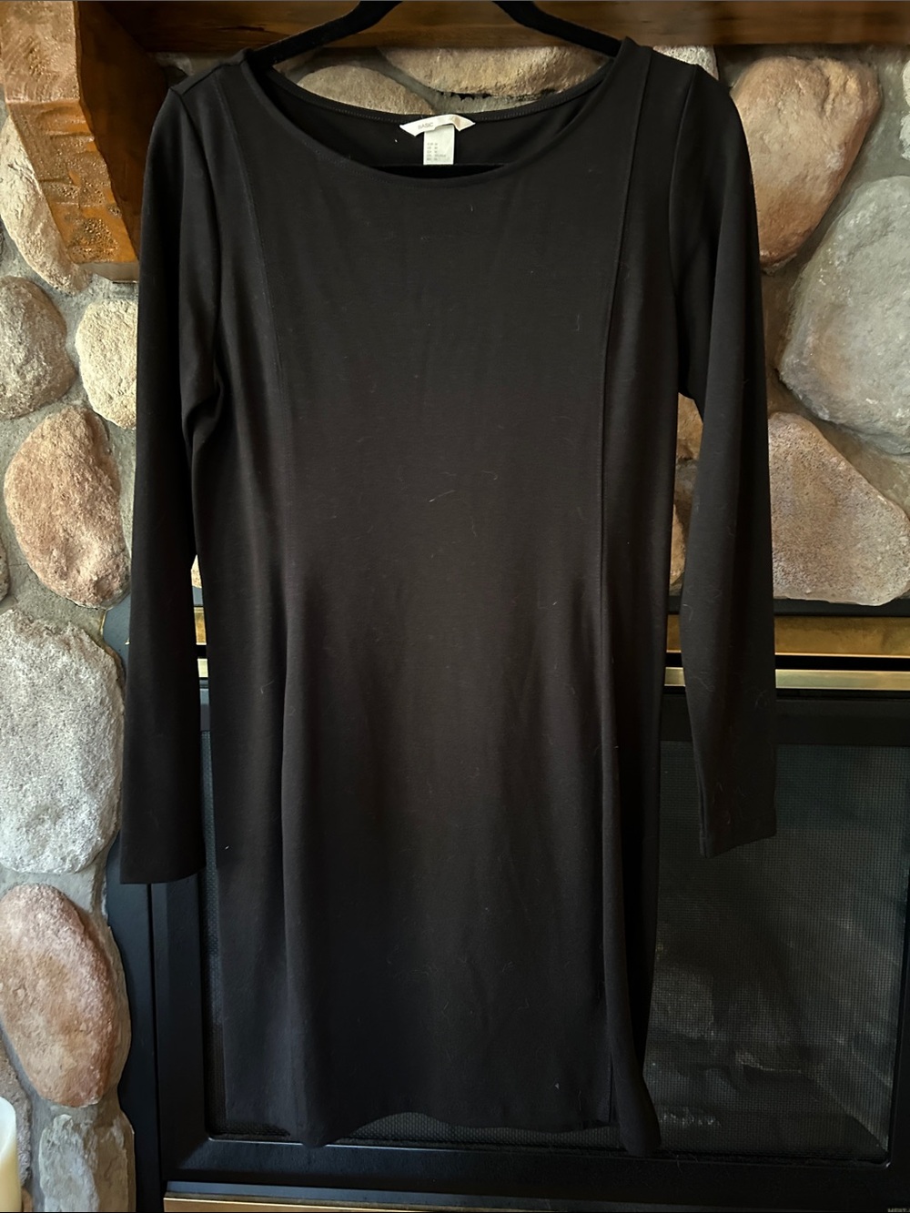 H&M Women’s Black Long-Sleeve Shift Dress, Size M, NWOT